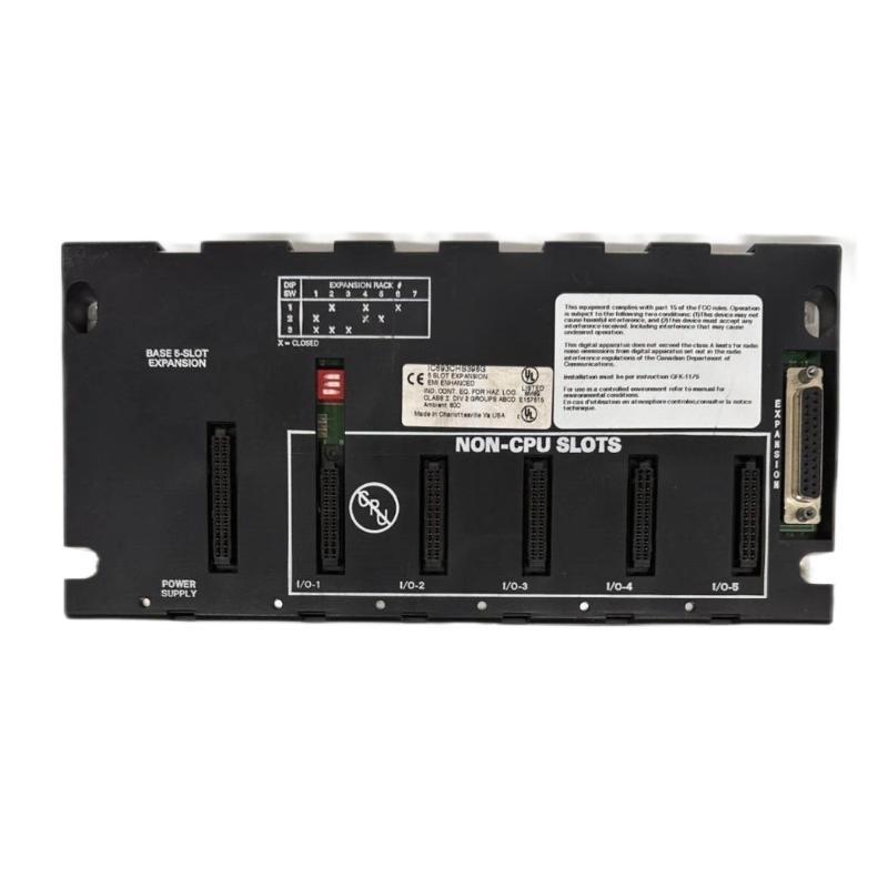 GE IC693CHS398 5-Slot Expansion Baseplate